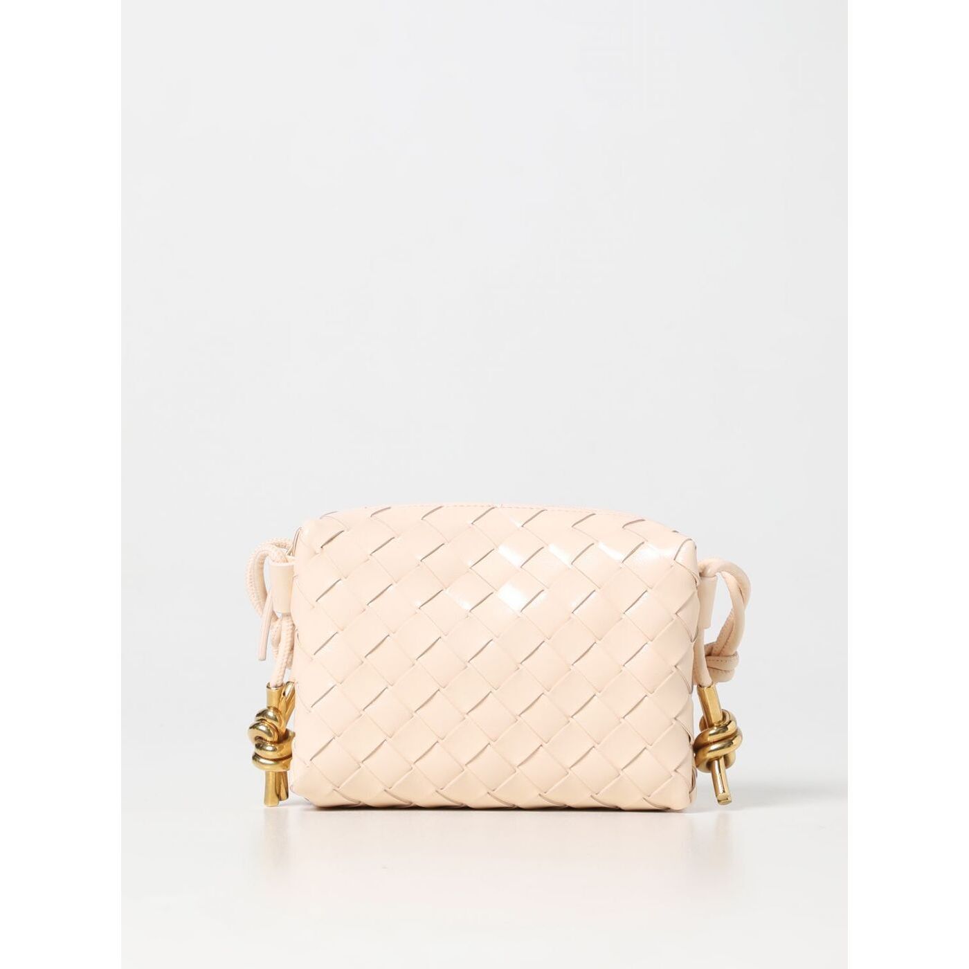 Bottega Veneta Intrecciato Woven Leather Shoulder Blush Pink